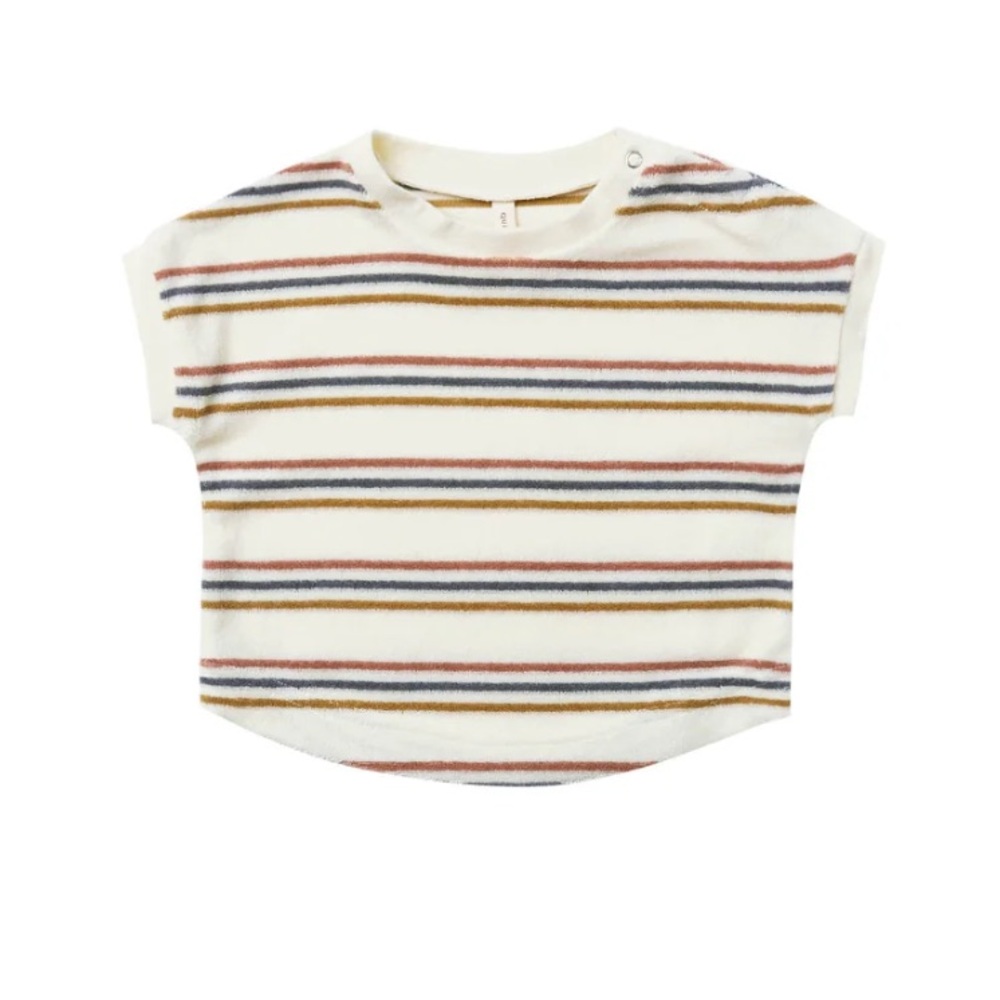 Quincy Mae Retro Stripe Short Sleeve Tee